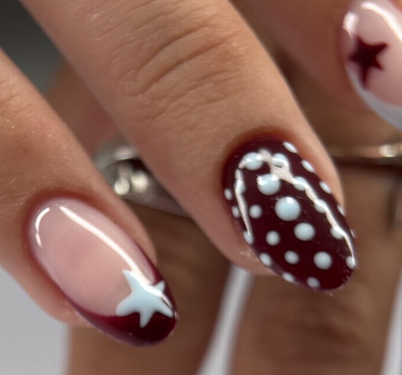 Bordeaux étoiles & pois