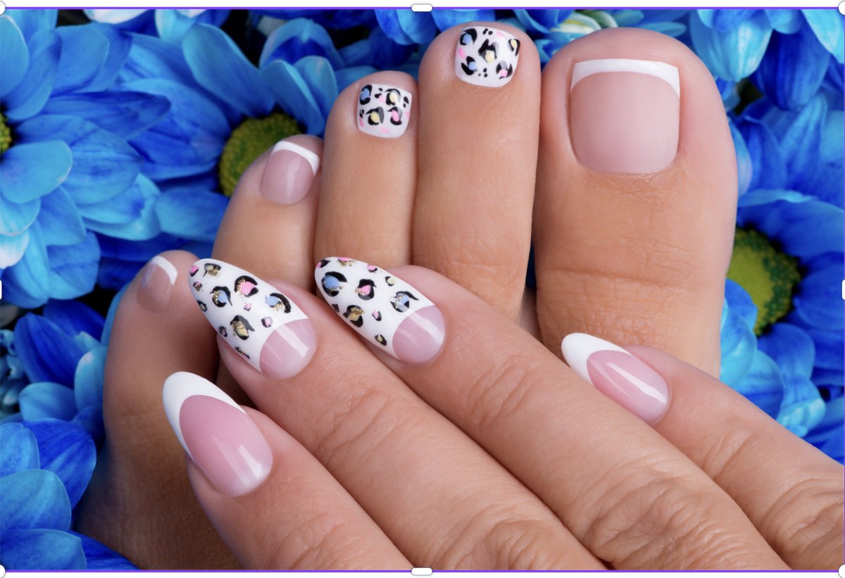 Nail art orteils et mains assorti réalisé chez Nails of Lolotte prothésiste ongulaire La Seyne-sur-Mer